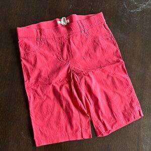 Vibrant Pink Bermuda Shorts Lightweight and Casual